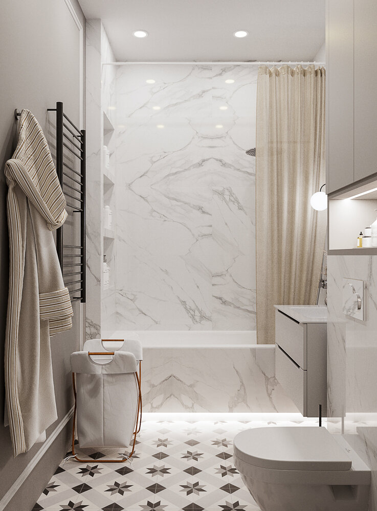 Фотография: Ванная в стиле Современный, Квартира, Проект недели, Санкт-Петербург, Монолитный дом, 60-90 метров, Студия дизайна Максимаджи – фото на INMYROOM Фотография: Ванная в стиле Современный, Квартира, Проект недели, Санкт-Петербург, Монолитный дом, 60-90 метров, Студия дизайна Максимаджи – фото на INMYROOM