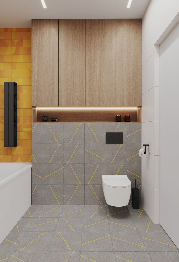 Фотография: Ванная в стиле Современный, Минимализм, Квартира, Проект недели, Москва, 3 комнаты, 60-90 метров, Buro DA, Анастасия Калинина, Дарья Митина – фото на INMYROOM