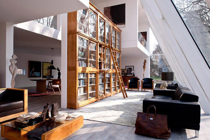 Фотография: Гостиная в стиле Современный, Системы хранения, Библиотека, Домашняя библиотека – фото на INMYROOM Фотография: Гостиная в стиле Современный, Системы хранения, Библиотека, Домашняя библиотека – фото на INMYROOM