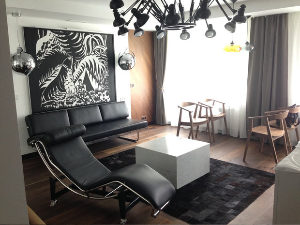 Фотография: Гостиная в стиле Современный, Хай-тек, Квартира, Дома и квартиры, Проект недели – фото на INMYROOM