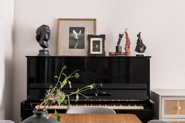 Фотография: Гостиная в стиле Современный, Квартира, Проект дня, Москва, Сталинка, 2 комнаты, 40-60 метров, Патриаршие пруды, винтаж/ретро, Рамиля Шагиева, Эмиль Шагиев – фото на INMYROOM