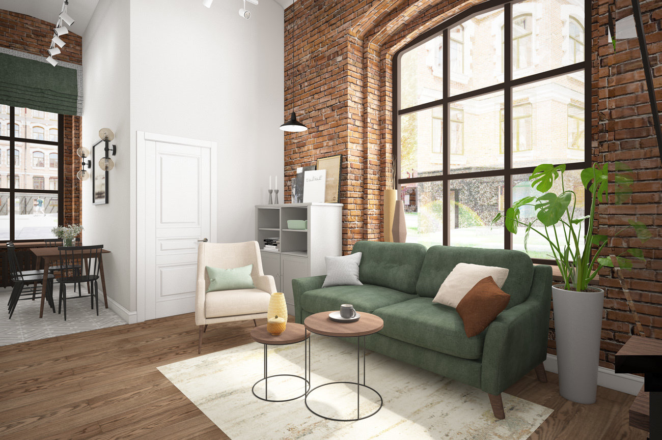 Фотография: Гостиная в стиле Лофт, Детская, Скандинавский, Квартира, Проект недели, Москва – фото на INMYROOM