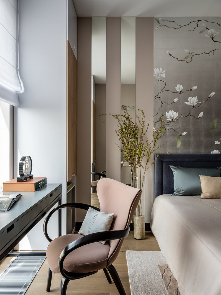 Фотография: Спальня в стиле Современный, Квартира, Проект дня, Москва, 2 комнаты, 60-90 метров, Елена Карасаева – фото на INMYROOM Фотография: Спальня в стиле Современный, Квартира, Проект дня, Москва, 2 комнаты, 60-90 метров, Елена Карасаева – фото на INMYROOM