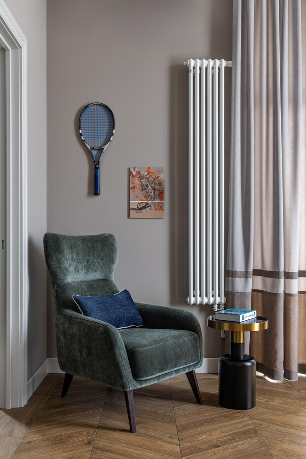 Фотография: Гостиная в стиле Современный, Квартира, Проект дня, Москва, 2 комнаты, 60-90 метров, Кристина Квартальнова – фото на INMYROOM