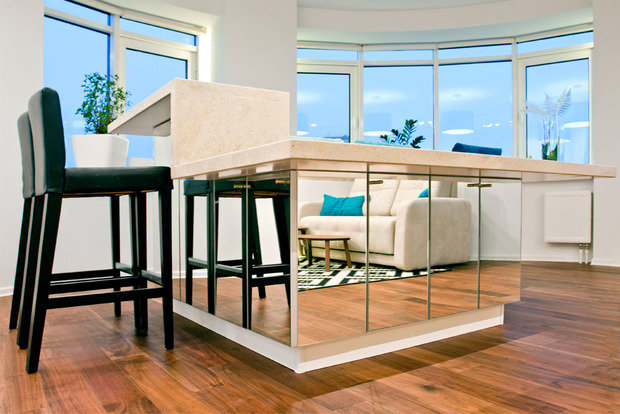 Фотография: Кухня и столовая в стиле Современный, Квартира, Проект недели, Московская область, Реутов, новостройка, Яна Страхатова, Сергей Страхатов, Арт Клуб студия, Монолитный дом, 2 комнаты, 60-90 метров – фото на INMYROOM