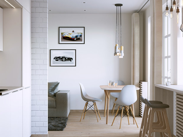 Фото из портфолио Квартира с акцентами скандинавского стиля. Гостиная. – фотографии дизайна интерьеров на INMYROOM