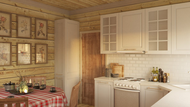 Фото из портфолио Дизайн интерьера в деревянном доме – фотографии дизайна интерьеров на INMYROOM