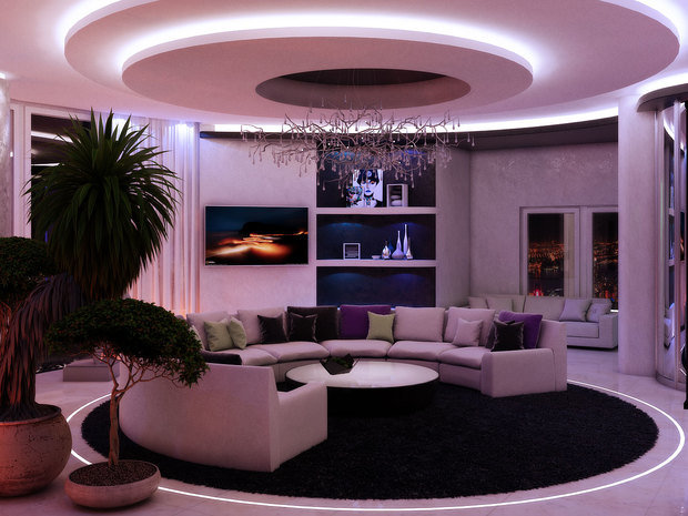 Фотография: Гостиная в стиле Хай-тек – фото на INMYROOM