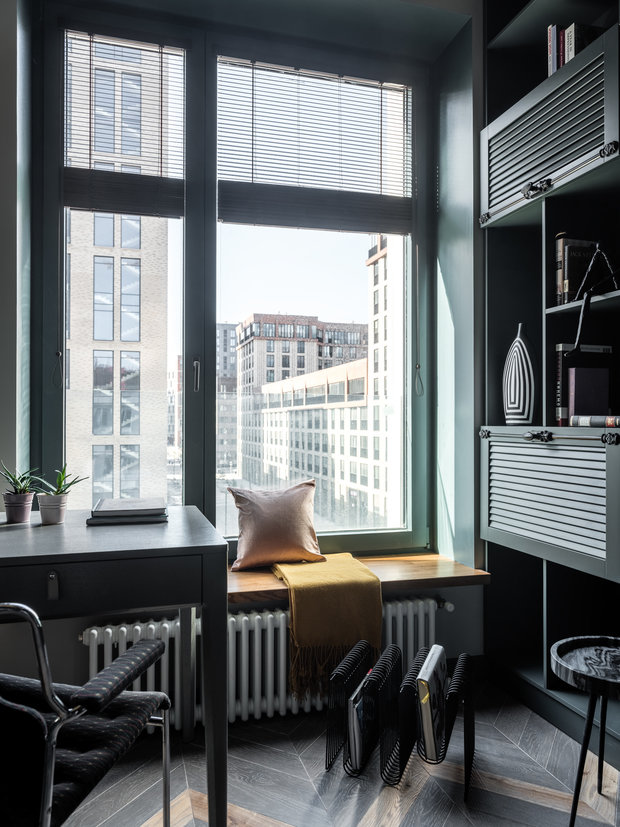 Фотография: Кабинет в стиле Лофт, Современный, Малогабаритная квартира, Квартира, Студия, Проект недели, Москва, до 40 метров, Анна Зуева – фото на INMYROOM