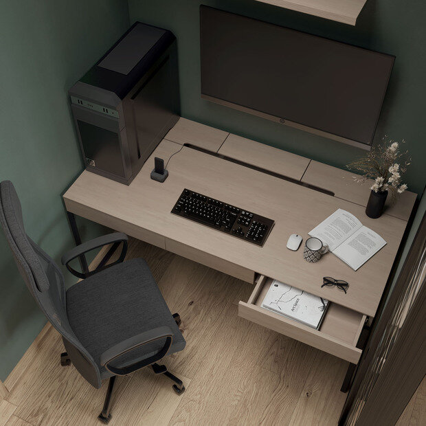 Фотография: Кабинет в стиле Современный, Квартира, Проект недели, Москва, 3 комнаты, 60-90 метров, Анна Малютина – фото на INMYROOM