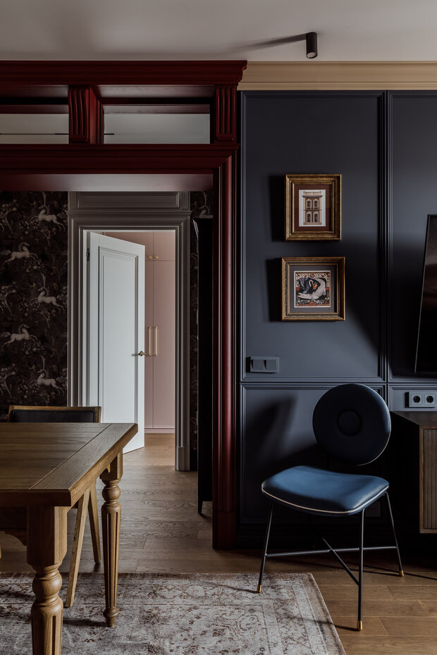 Фотография: Гостиная в стиле Эклектика, Квартира, Проект дня, 3 комнаты, Более 90 метров, Тюмень, современный с элементами лофта, эклектика с элементами классики, Анна Селиванова – фото на INMYROOM