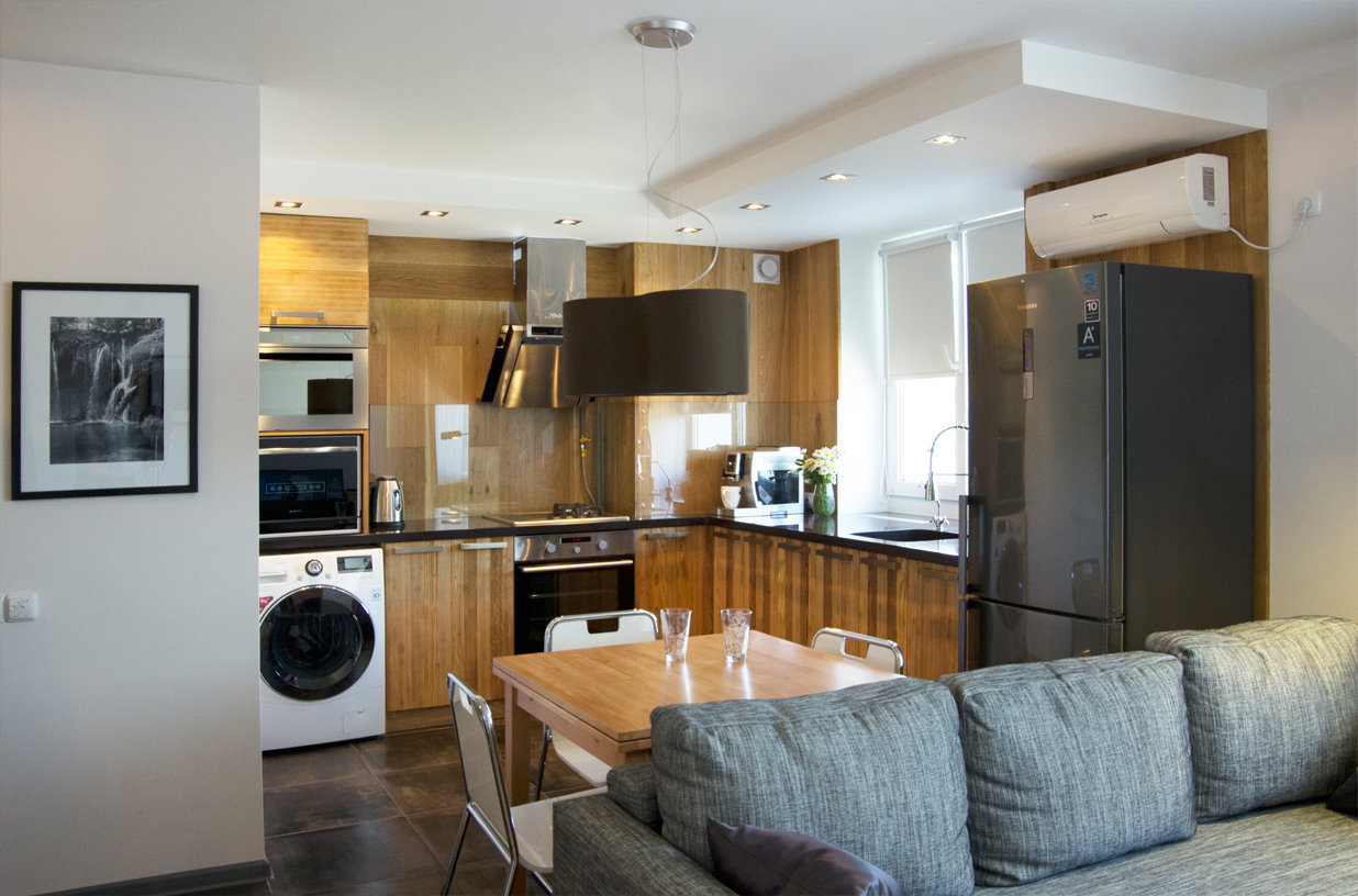 Фото из портфолио Интерьер однокомнатной квартиры общей площадью 38 кв. м – фотографии дизайна интерьеров на INMYROOM Фото из портфолио Интерьер однокомнатной квартиры общей площадью 38 кв. м – фотографии дизайна интерьеров на INMYROOM