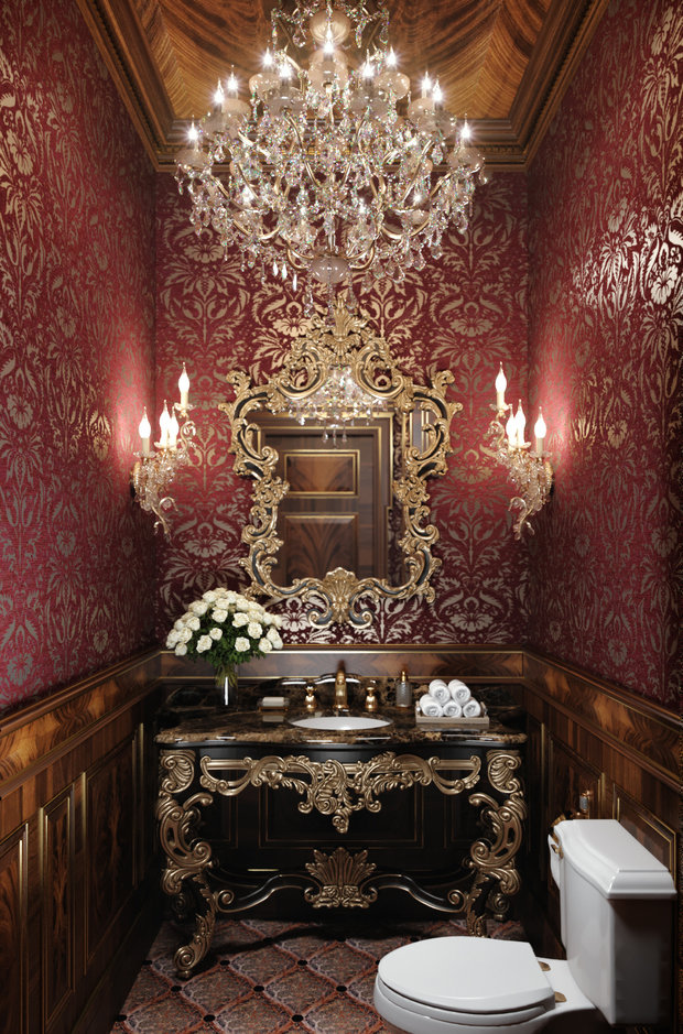 Фото из портфолио ЖК Русский Авангард, 295 кв.м., полудрагоценные полы, стены с золотыми вставками – фотографии дизайна интерьеров на INMYROOM