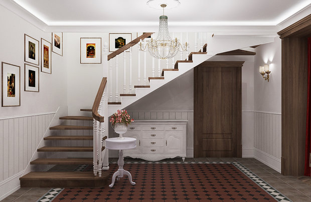 Фото из портфолио усадьба под Минском (проект 1 этажа) – фотографии дизайна интерьеров на INMYROOM