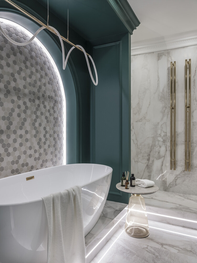 Фотография: Ванная в стиле Классический, Современный, Эклектика, Квартира, Проект недели, Москва, 2 комнаты, 40-60 метров, Виолетта Голубева, Golubeva design&architecture – фото на INMYROOM Фотография: Ванная в стиле Классический, Современный, Эклектика, Квартира, Проект недели, Москва, 2 комнаты, 40-60 метров, Виолетта Голубева, Golubeva design&architecture – фото на INMYROOM