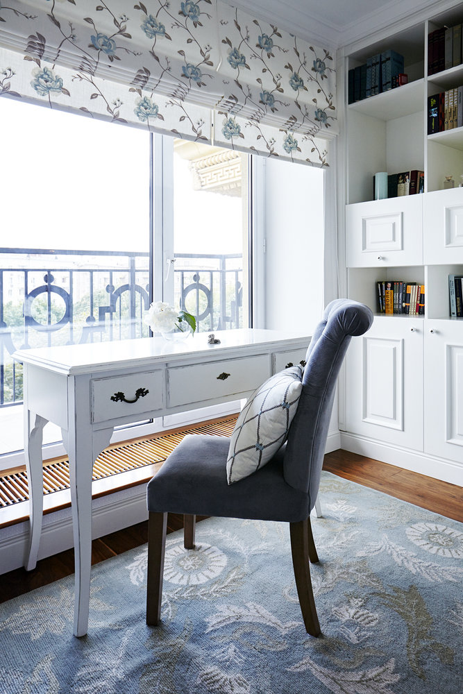 Фотография: Кабинет в стиле Классический, Современный, Квартира, Проект недели, Москва, Монолитный дом, 4 и больше, Более 90 метров, Ольга Солнышкова, ЖК «Николаевский» – фото на INMYROOM