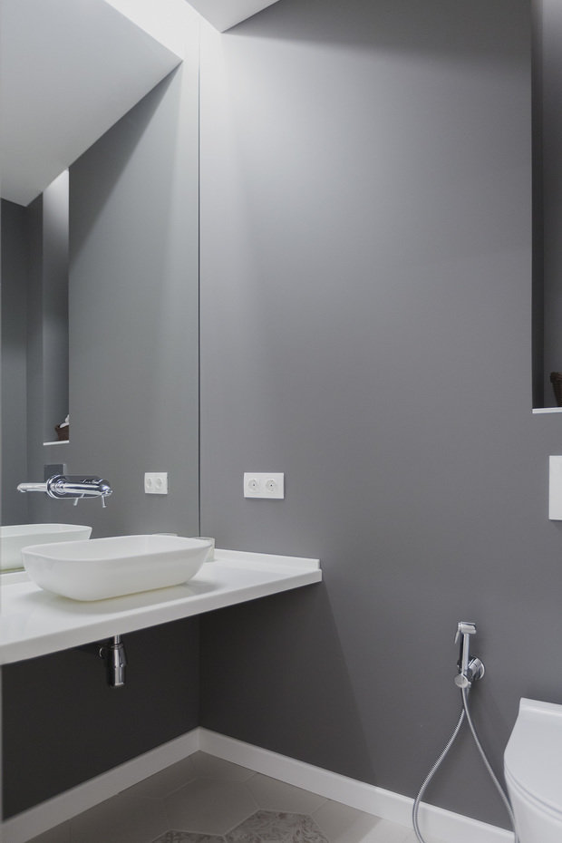 Фотография: Ванная в стиле Минимализм, Современный, Квартира, Проект недели, Москва, Монолитный дом, 4 и больше, Более 90 метров, Максим Новиньков, INMYROOM_ВИДЕО, INMYROOM TV – фото на INMYROOM