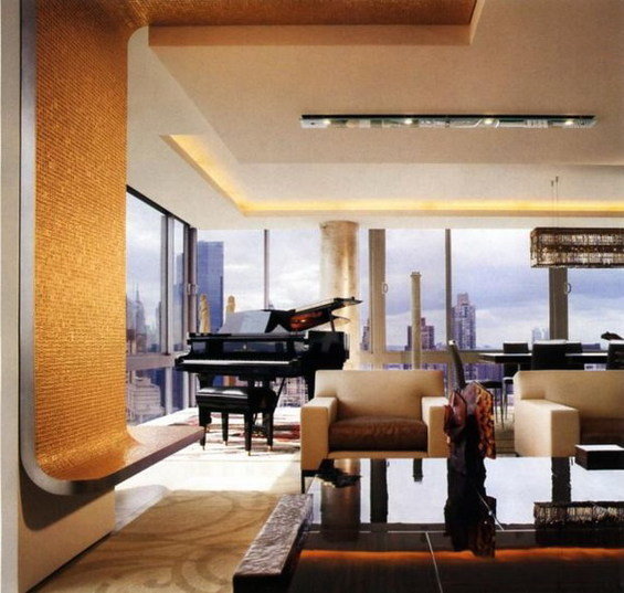 Фотография: Гостиная в стиле Современный, Дома и квартиры, Интерьеры звезд – фото на INMYROOM