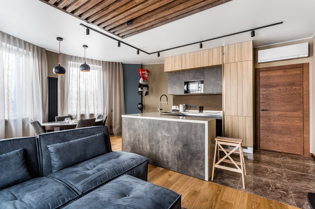 Фото из портфолио Ремонт квартиры в стиле лофт 80 кв. метров – фотографии дизайна интерьеров на INMYROOM