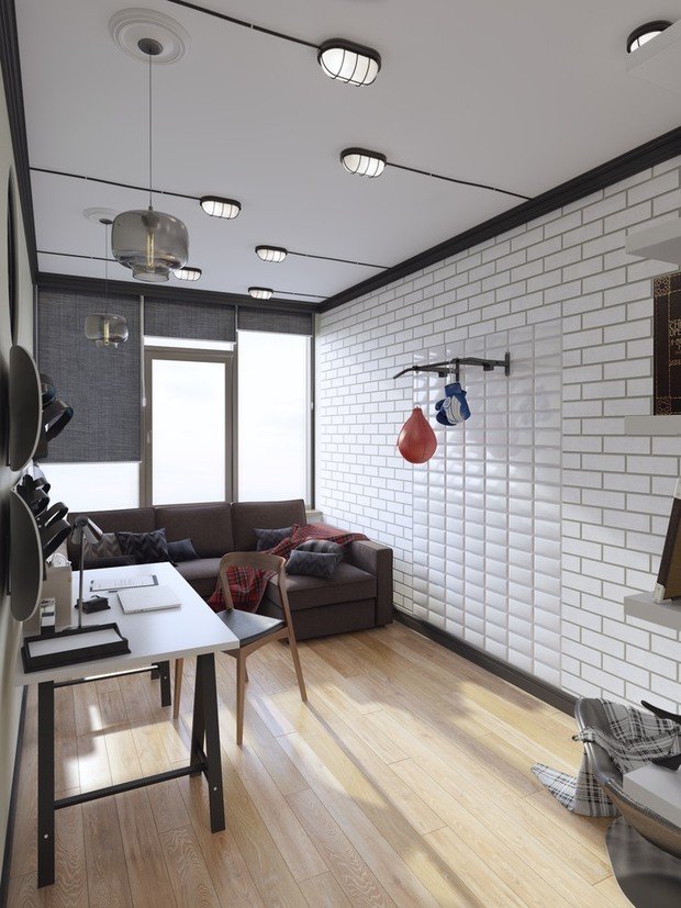 Фотография: Детская в стиле Лофт, Современный, Россия, LUNITA, Белый, Проект недели, Черный, Красный, Серый, Санкт-Петербург, SLV, ИКЕА, Derufa, Cosmorelax, Elementum, Frotelli, Hangsgrohe, Donolux, Студия дизайна интерьера «Павел Полынов» – фото на INMYROOM