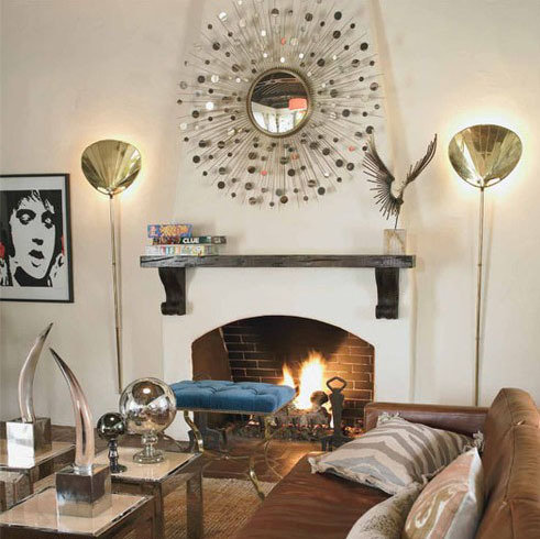 Фотография: Гостиная в стиле Эклектика, Декор интерьера, Дом, Декор дома, Зеркало – фото на INMYROOM