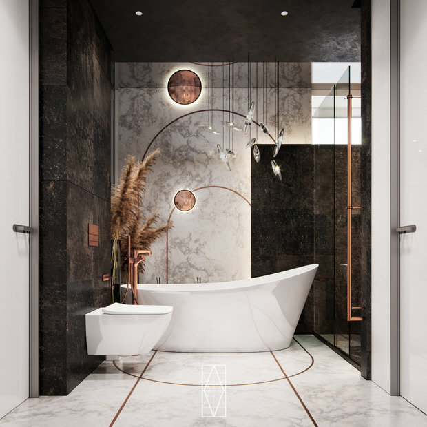 Фото из портфолио Люксовый интерьер квартиры в Москве 130м2 – фотографии дизайна интерьеров на INMYROOM