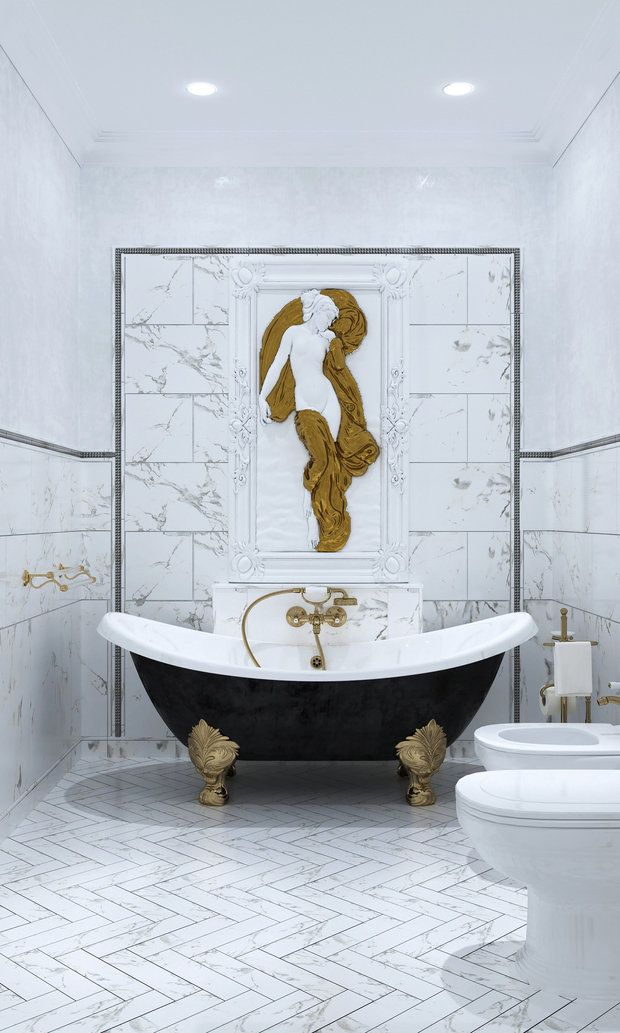 Фото из портфолио Квартира - современная классика 135 кв. Ванная  – фотографии дизайна интерьеров на INMYROOM