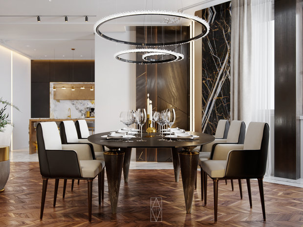 Фото из портфолио Люксовый интерьер квартиры в Москве 130м2 – фотографии дизайна интерьеров на INMYROOM