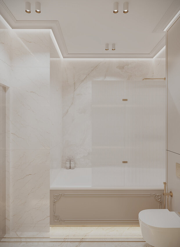 Фото из портфолио Дизайн-проект квартиры в ЖК «Миръ» в стиле современной классики – фотографии дизайна интерьеров на INMYROOM