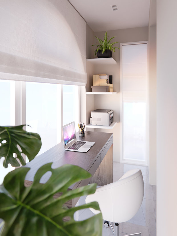 Фотография: Балкон в стиле Минимализм, Квартира, Проект недели, Москва, 2 комнаты, 40-60 метров, Ксения Коновалова, ЖК «Опалиха О3» – фото на INMYROOM