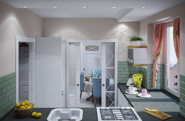 Фото из портфолио Проект квартиры у метро Аэропорт – фотографии дизайна интерьеров на INMYROOM