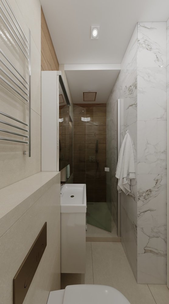 Фотография: Ванная в стиле Современный, Квартира, Проект недели, Москва, 4 и больше, 60-90 метров, Надежда Требухина – фото на INMYROOM