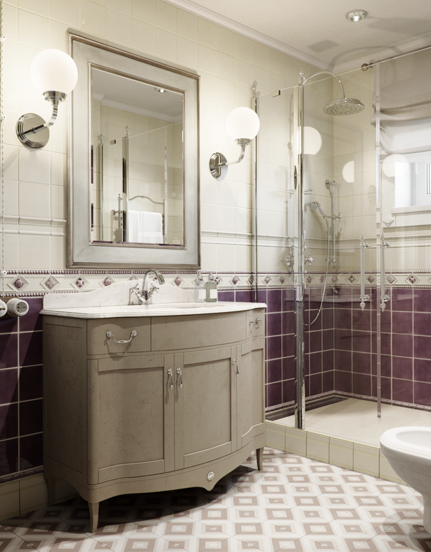 Фотография: Ванная в стиле Прованс и Кантри, Дом, Проект недели, Подмосковье, Московская область, 4 и больше, Более 90 метров, Новоглаголево, Евгений Жданов, Студия GP Project, Павел Годяев – фото на INMYROOM