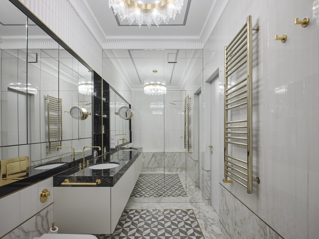 Фотография: Ванная в стиле Классический, Современный, Квартира, Проект недели, Санкт-Петербург, 2 комнаты, Более 90 метров, Сергей Клочков – фото на INMYROOM