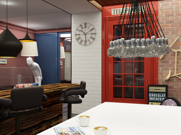 Фото из портфолио Квартира «Ироничный Лондон» в стиле фьюжн – фотографии дизайна интерьеров на INMYROOM