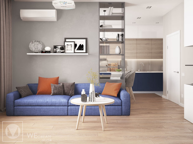 Фото из портфолио Светлая квартира с яркими акцентами – фотографии дизайна интерьеров на INMYROOM