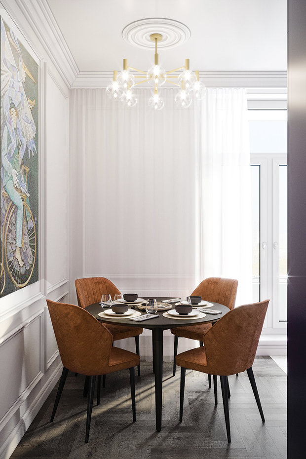 Фото из портфолио Проект и реализация двушки 70 кв.м. в ЖК на Академической – фотографии дизайна интерьеров на INMYROOM