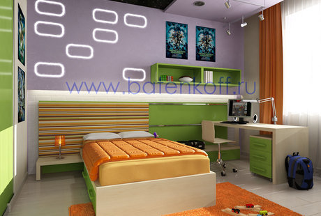 Дизайн проект детской в квартире на Никонова от Батенькофф