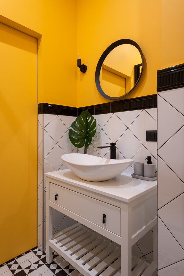 Фотография: Ванная в стиле Скандинавский, Современный, Эклектика, Малогабаритная квартира, Квартира, Студия, Проект недели, Москва, до 40 метров, Вадим Бычков, Екатерина Бычкова – фото на INMYROOM