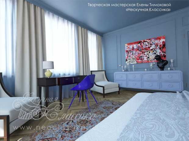 Фото из портфолио Игра в классику. Главная спальня в коттедже – фотографии дизайна интерьеров на INMYROOM