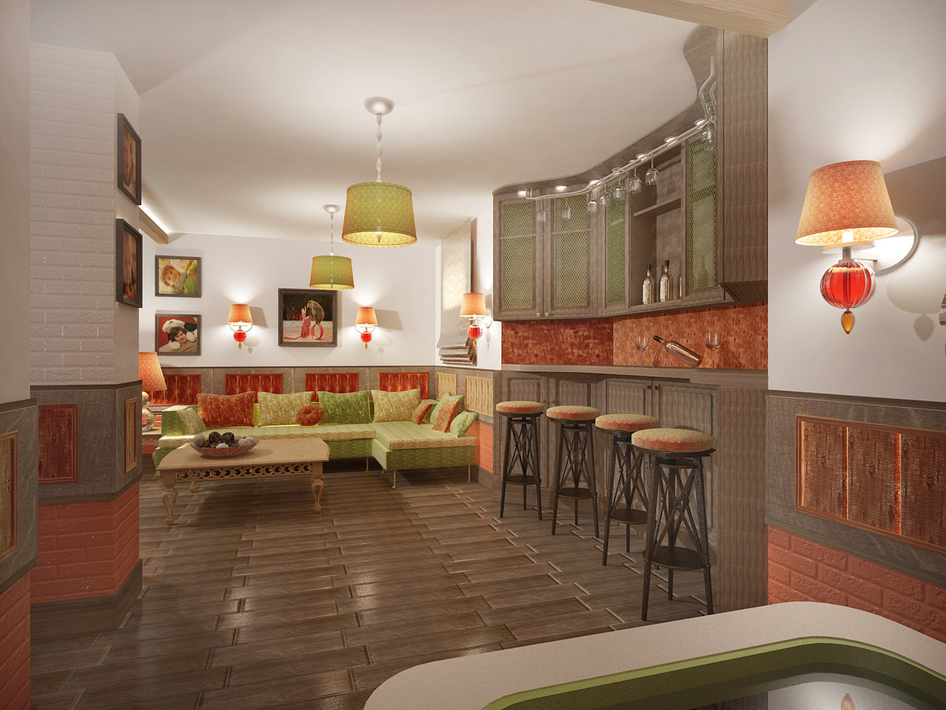 Фото из портфолио Дизайн бильярдной комнаты – фотографии дизайна интерьеров на INMYROOM Фото из портфолио Дизайн бильярдной комнаты – фотографии дизайна интерьеров на INMYROOM