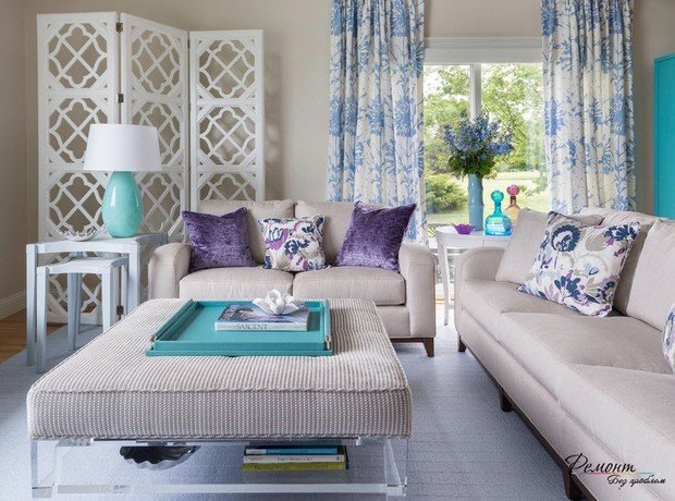 Фотография: Гостиная в стиле Прованс и Кантри, Малогабаритная квартира, Стиль жизни, Советы, Окна, Ширма, Перегородки – фото на INMYROOM