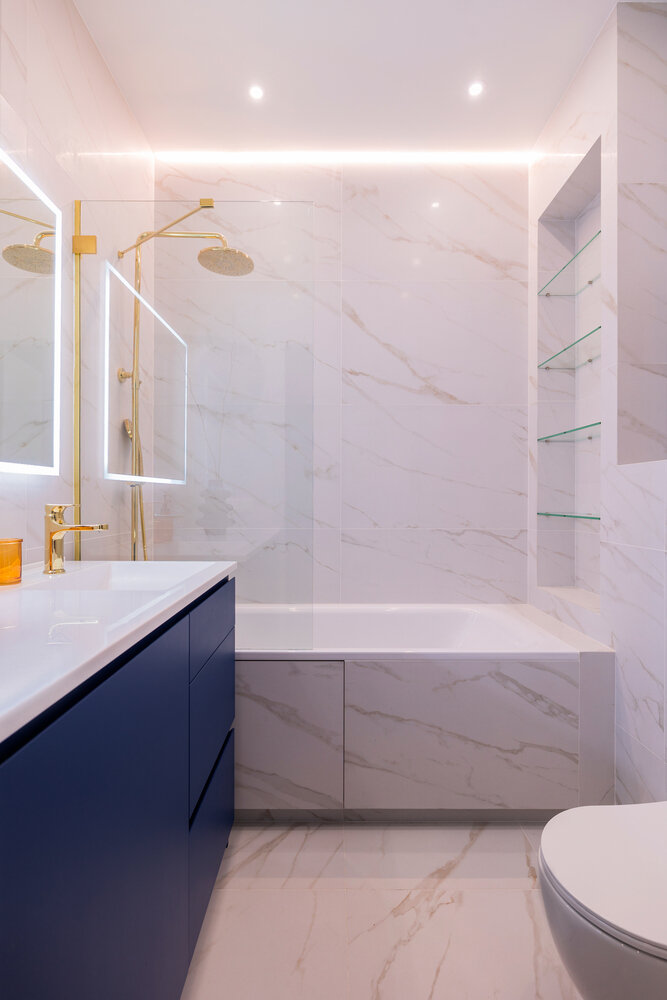 Фотография: Ванная в стиле Современный, Малогабаритная квартира, Квартира, Студия, Проект недели, Москва, Монолитный дом, до 40 метров, Дарья Големинова – фото на INMYROOM Фотография: Ванная в стиле Современный, Малогабаритная квартира, Квартира, Студия, Проект недели, Москва, Монолитный дом, до 40 метров, Дарья Големинова – фото на INMYROOM