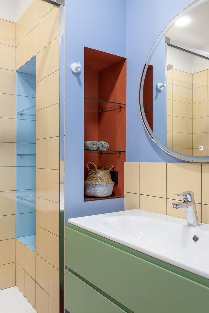 Фотография: Ванная в стиле Современный, Квартира, Проект недели, Москва, 2 комнаты, 40-60 метров, КубКвадрат – фото на INMYROOM Фотография: Ванная в стиле Современный, Квартира, Проект недели, Москва, 2 комнаты, 40-60 метров, КубКвадрат – фото на INMYROOM