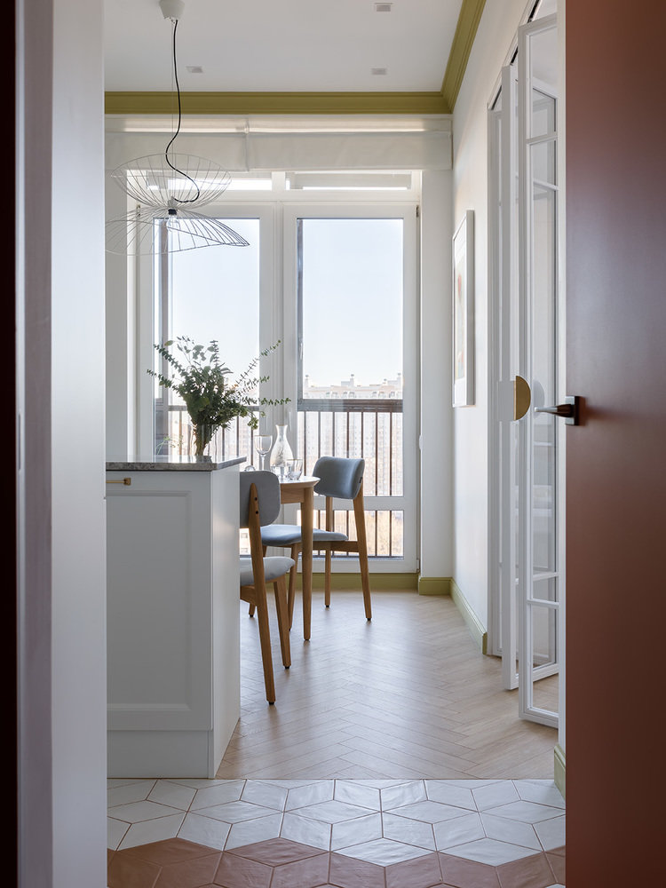 Фотография: Кухня и столовая в стиле Современный, Квартира, Проект недели, Санкт-Петербург, 2 комнаты, 40-60 метров, Юлия Бабинцева, YUHOME design – фото на INMYROOM