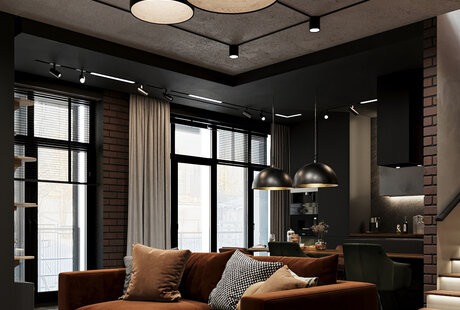 Дизайн интерьера квартиры в ЖК «SkyView» в стиле лофт