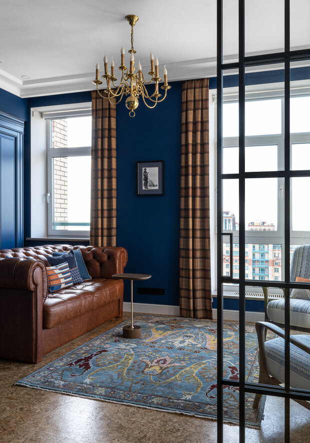 Фотография: Гостиная в стиле Современный, Эклектика, Проект дня, Москва, 4 и больше, Более 90 метров, Мастерская комфорта – фото на INMYROOM