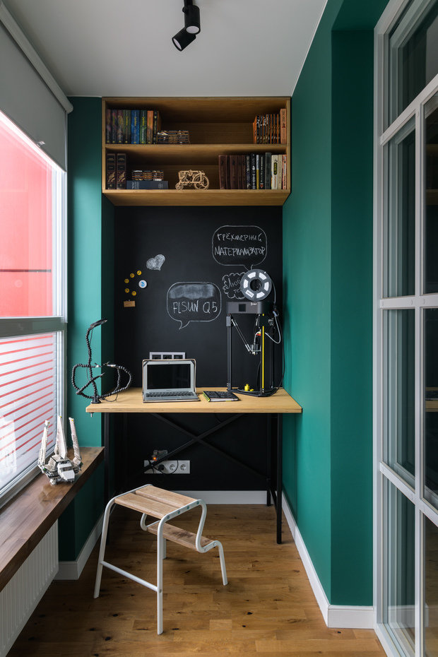 Фотография: Балкон в стиле Современный, Прованс и Кантри, Квартира, Проект недели, Новосибирск, Мария Зайцева, 3 комнаты, Более 90 метров – фото на INMYROOM