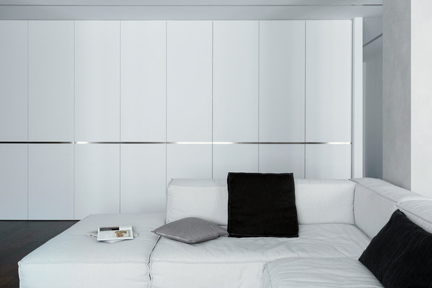 Фотография: Гостиная в стиле Минимализм, Квартира, Проект недели, Минск, 3 комнаты, Более 90 метров, Татьяна Манцевич – фото на INMYROOM