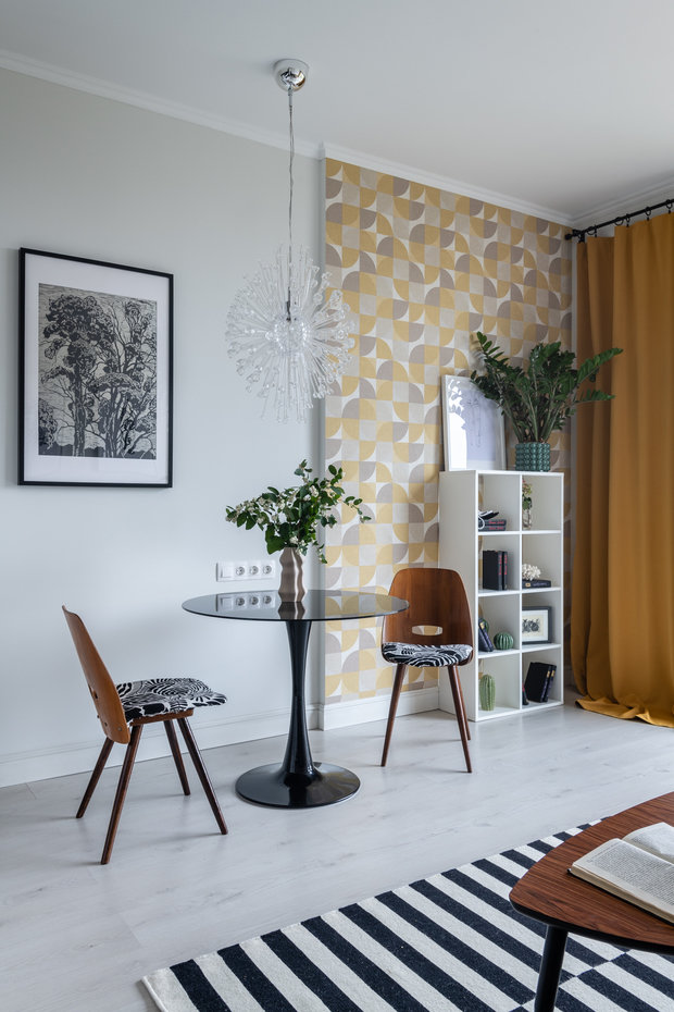 Фотография: Гостиная в стиле Скандинавский, Современный, Малогабаритная квартира, Квартира, Студия, Проект недели, Москва, до 40 метров, Ирина Бебешина – фото на INMYROOM